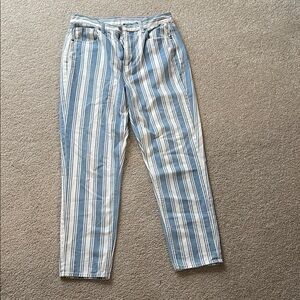 American Eagle Outfitters Blue and White Striped Pants